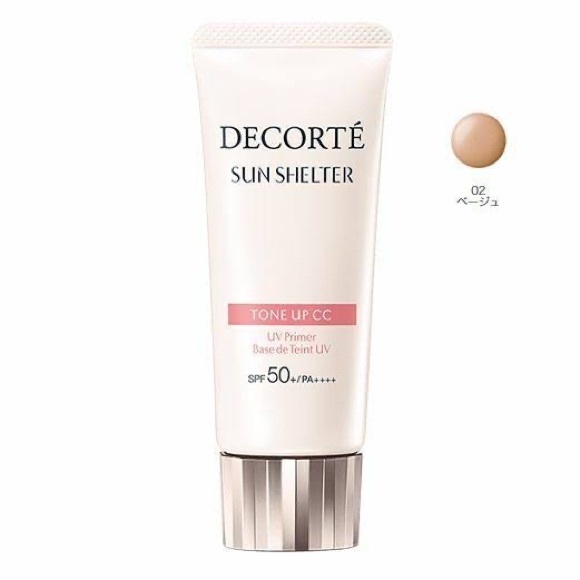 COSME DECORTE SUN SHELTER TONE UP CC UV Primer SPF50 PA++++ 02 Beige - Picture 5 of 7